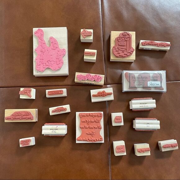Lot of 23 Rubber Stamps 1lb 12oz Most NEW Scrapbooking Crafting - Picture 6 of 14